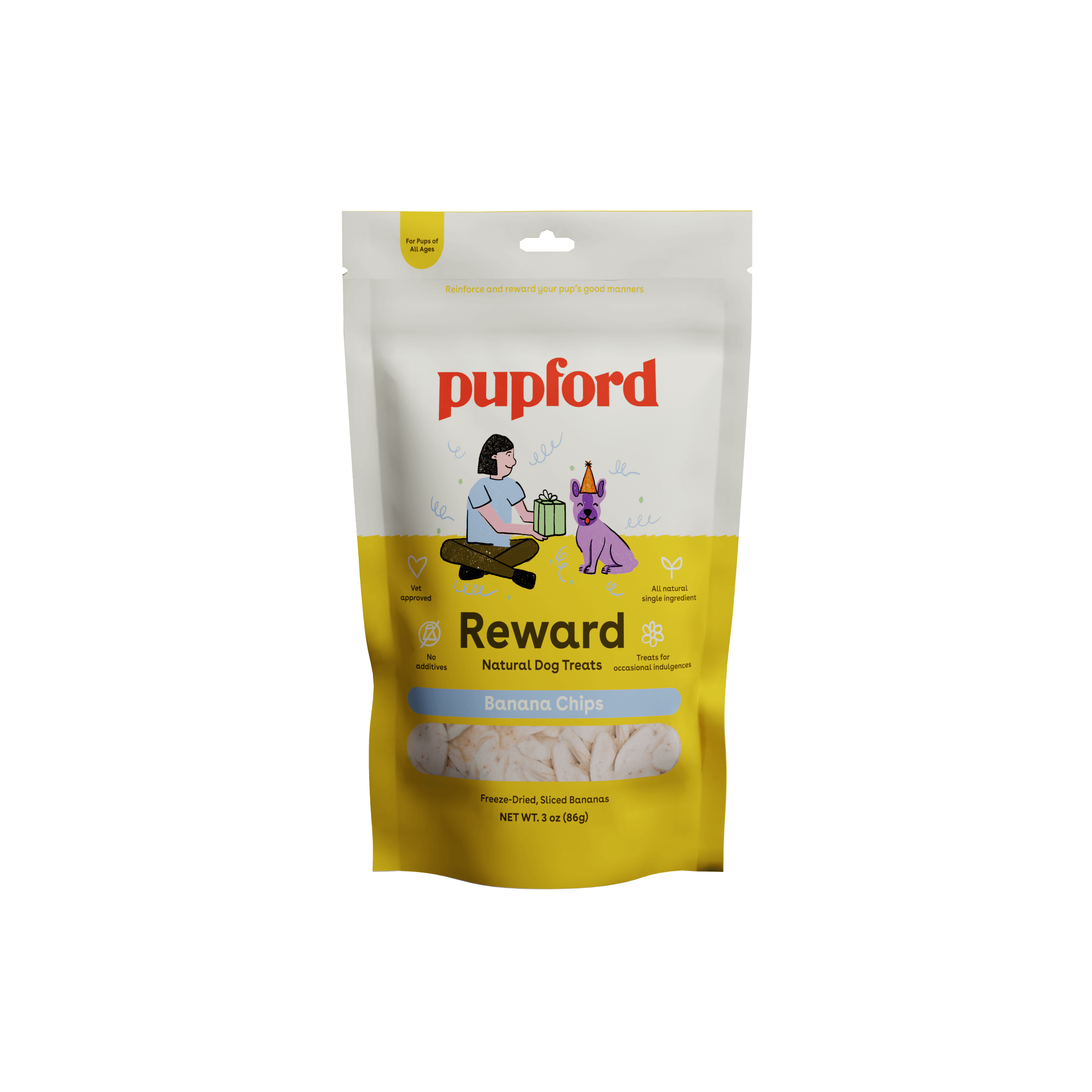 Banana Chips 3oz | Pupford