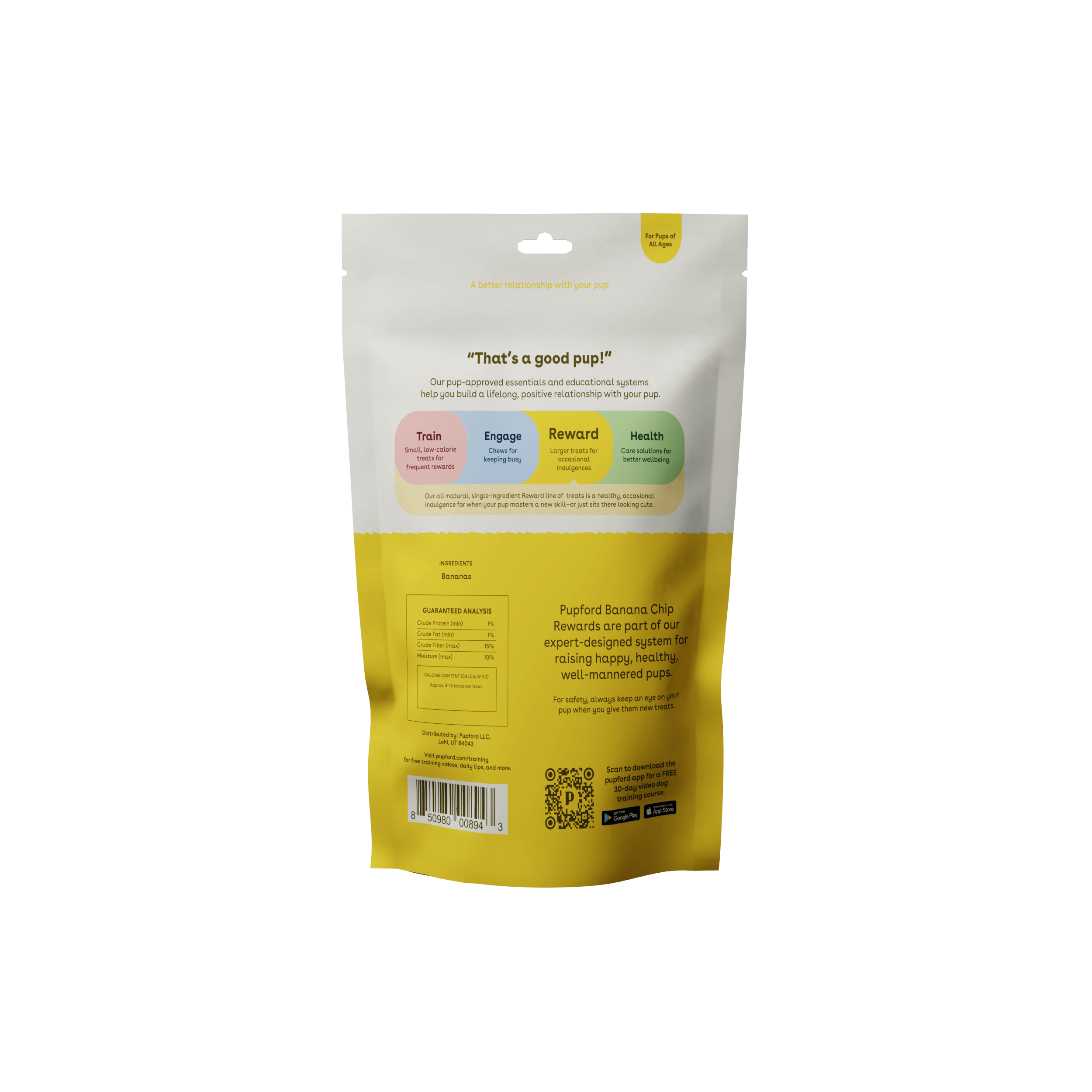 Banana Chips 3oz | Pupford