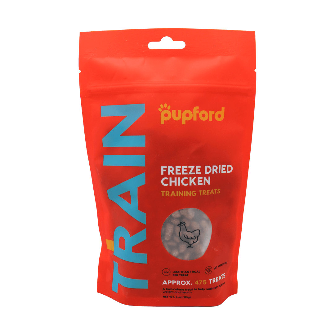 front-of-new-chicken-training-treats | Pupford