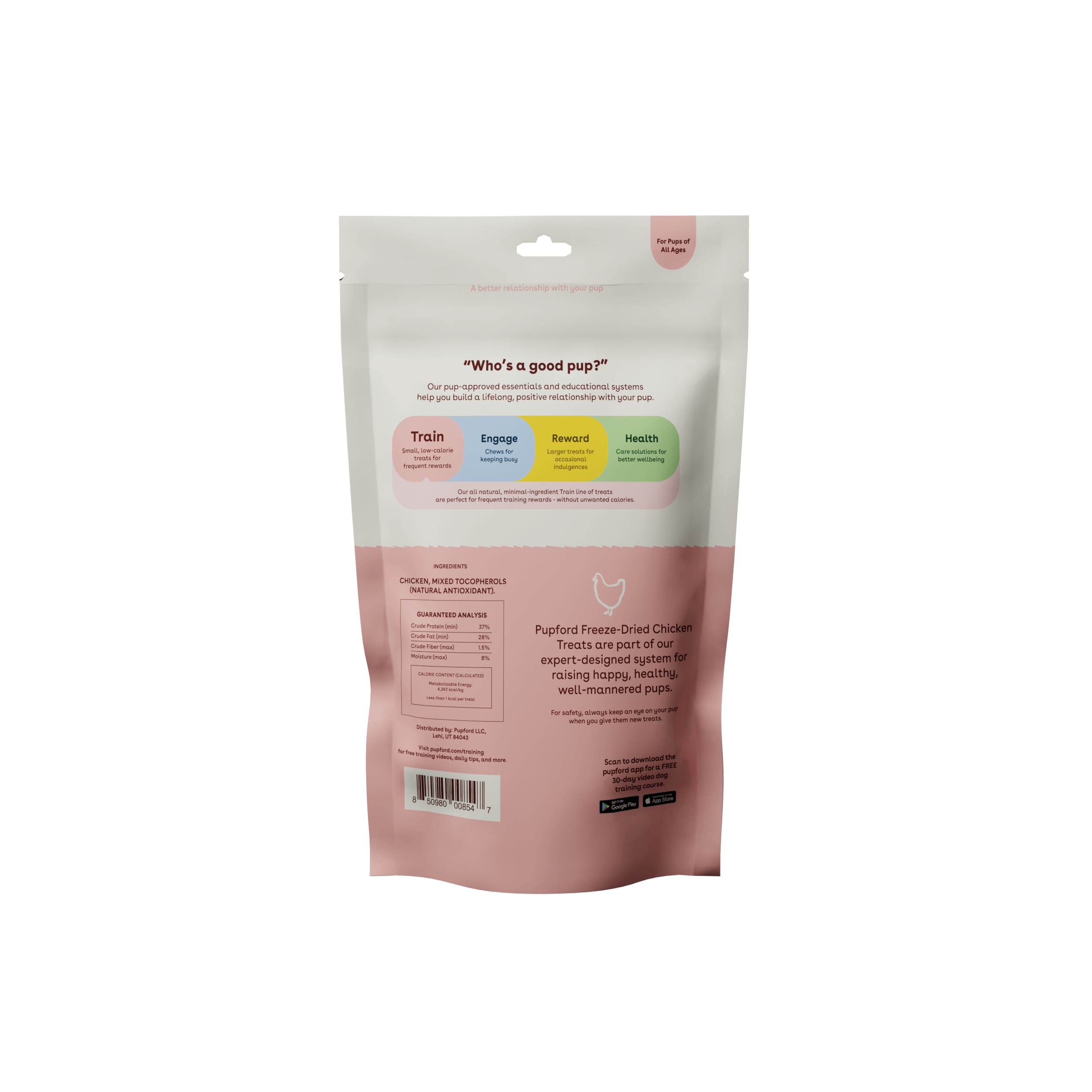 Freeze Dried Chicken Training Treats Back