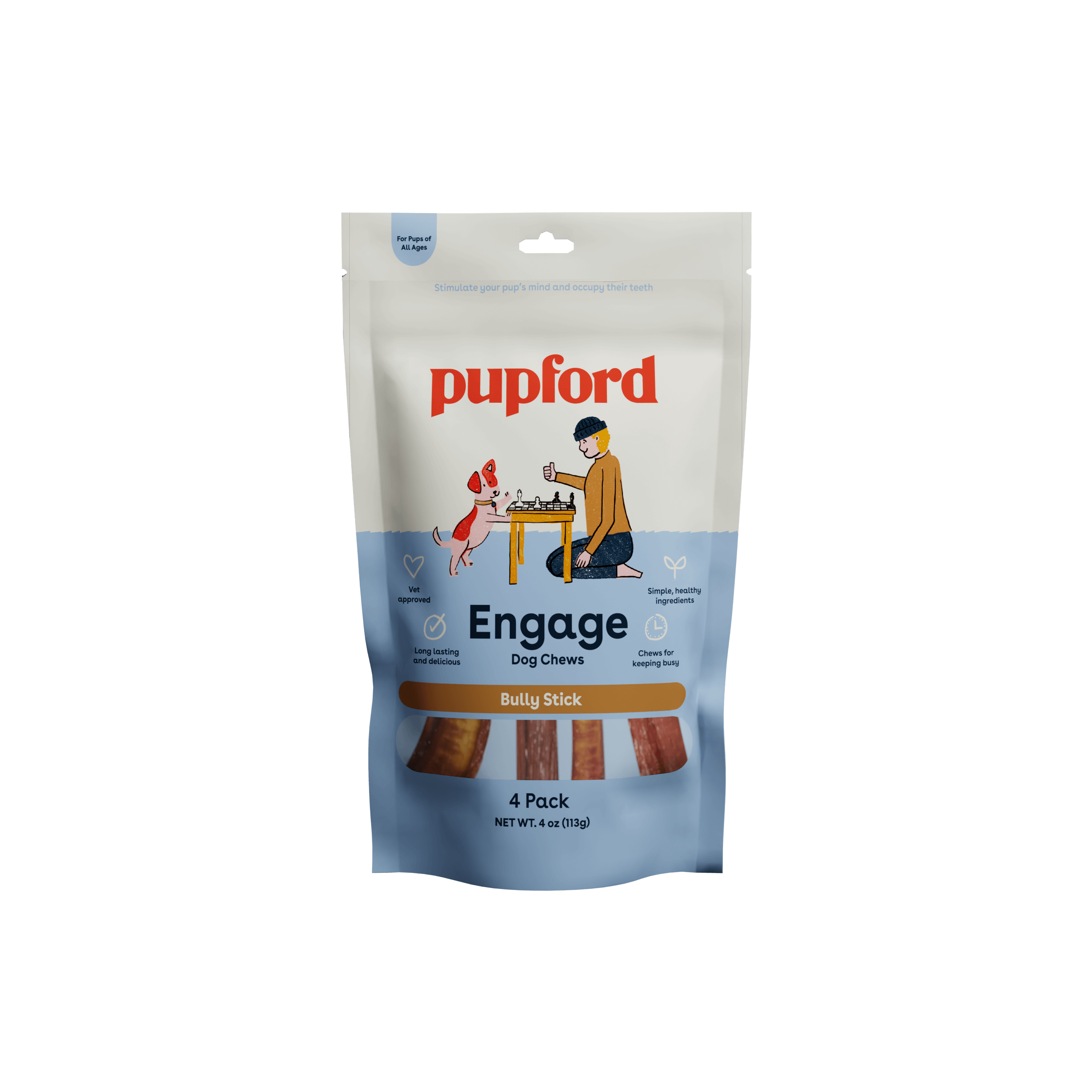 Bully Stick 4 Pack | Pupford