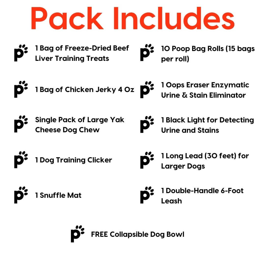 large dog new pup pack inclusions | Pupford