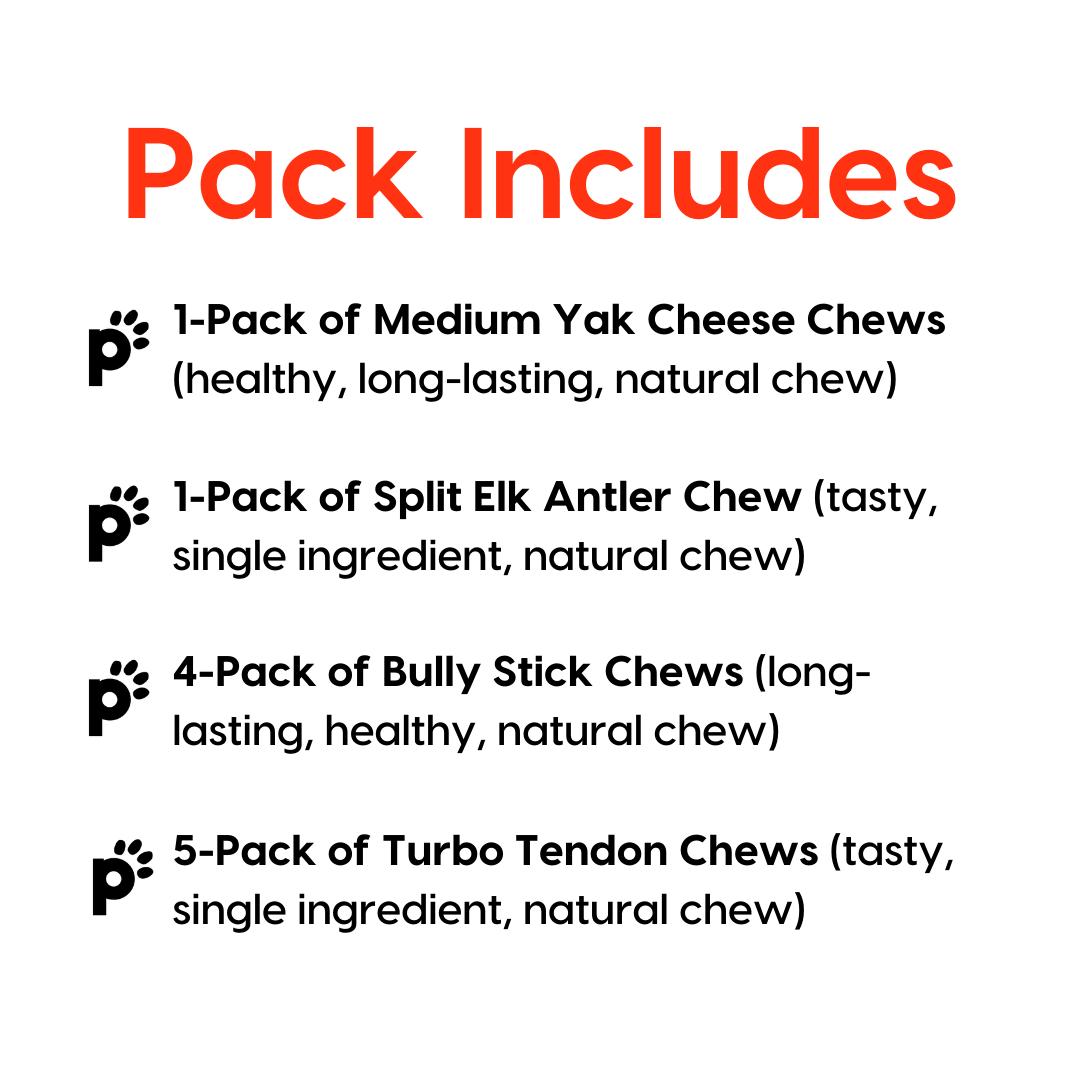 medium dog chew ultimate pack inclusions | Pupford
