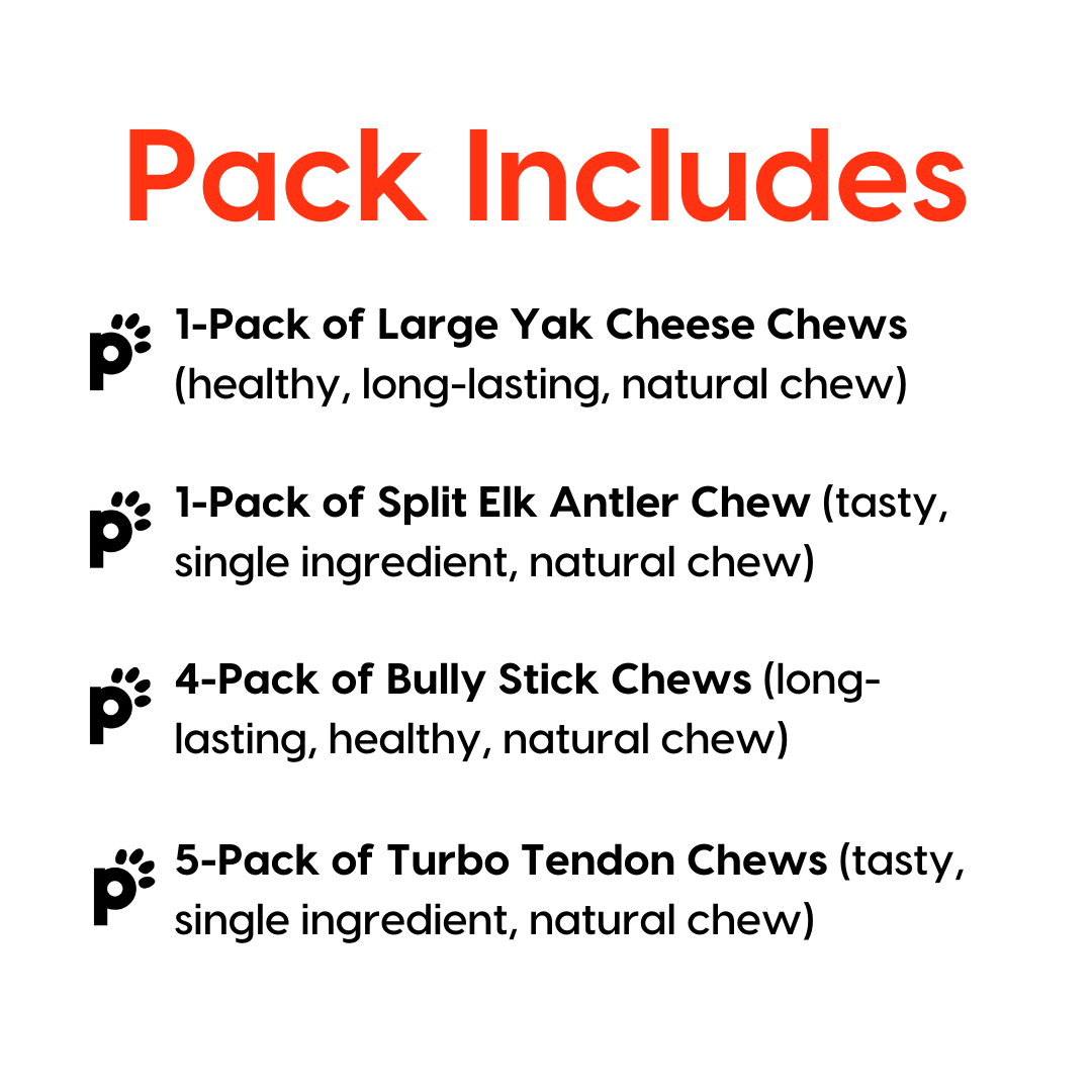 large dog chew ultimate pack inclusions | Pupford