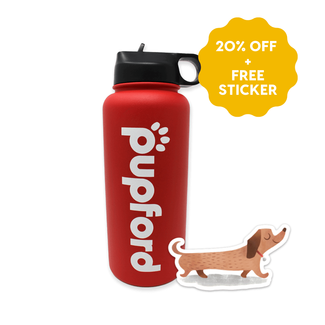 BFCM red water bottle product image | Pupford