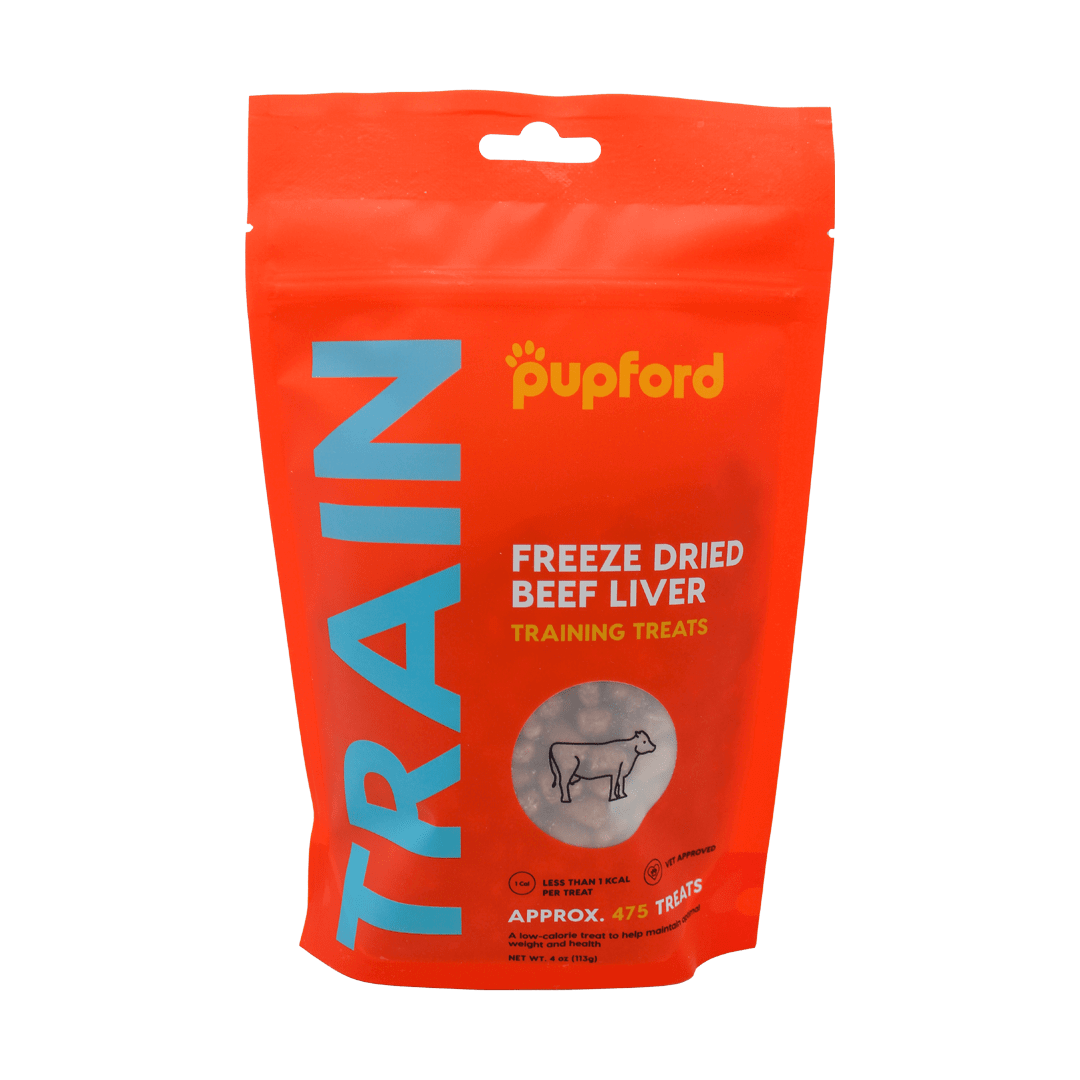 beef liver training treats front of bag | Pupford