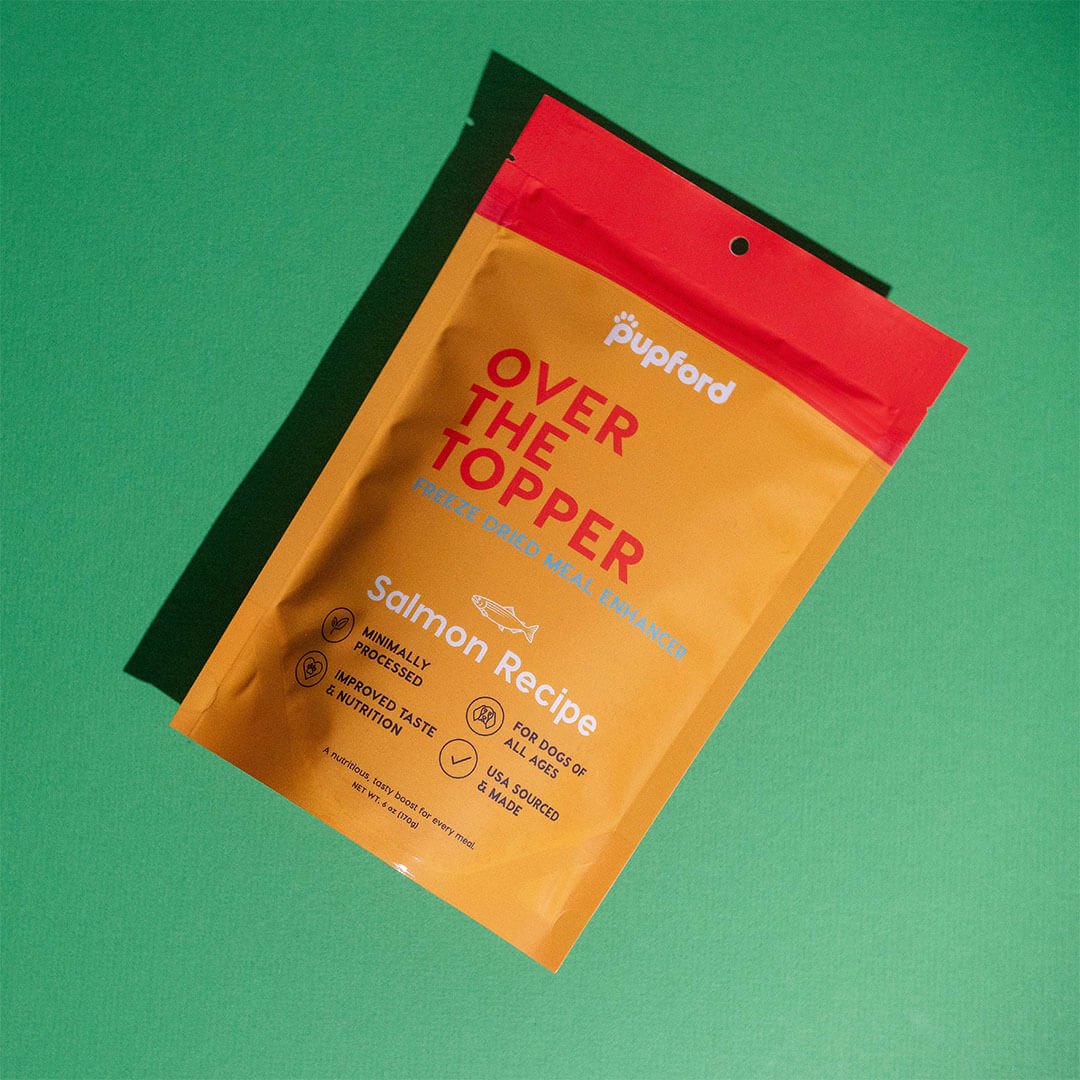 salmon meal enhancer over the topper | Pupford