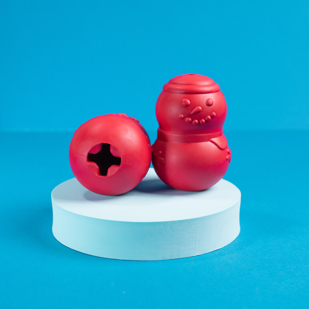 snowman toy front and top view | Pupford